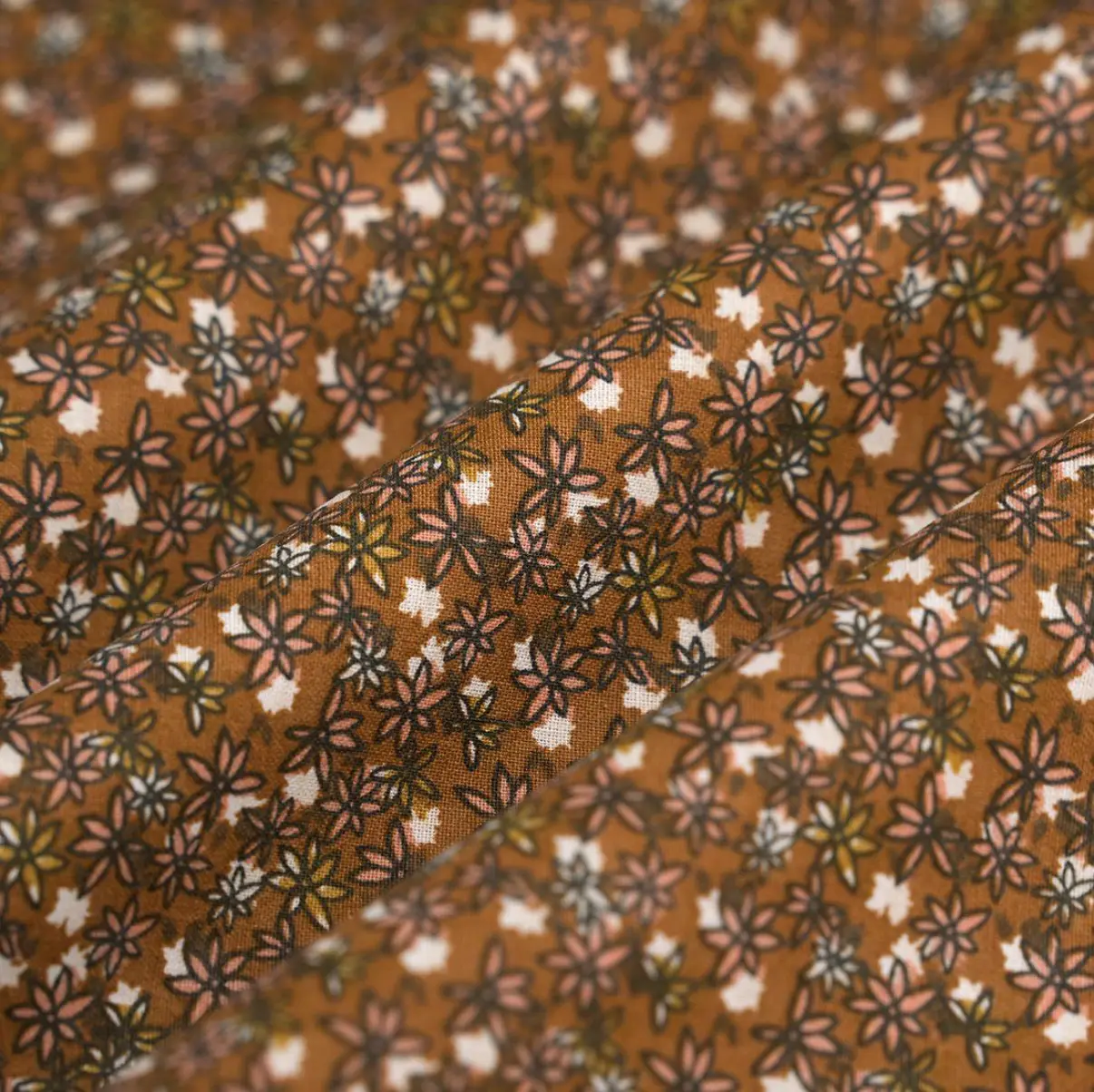 Tissu Charlotte Chocolat