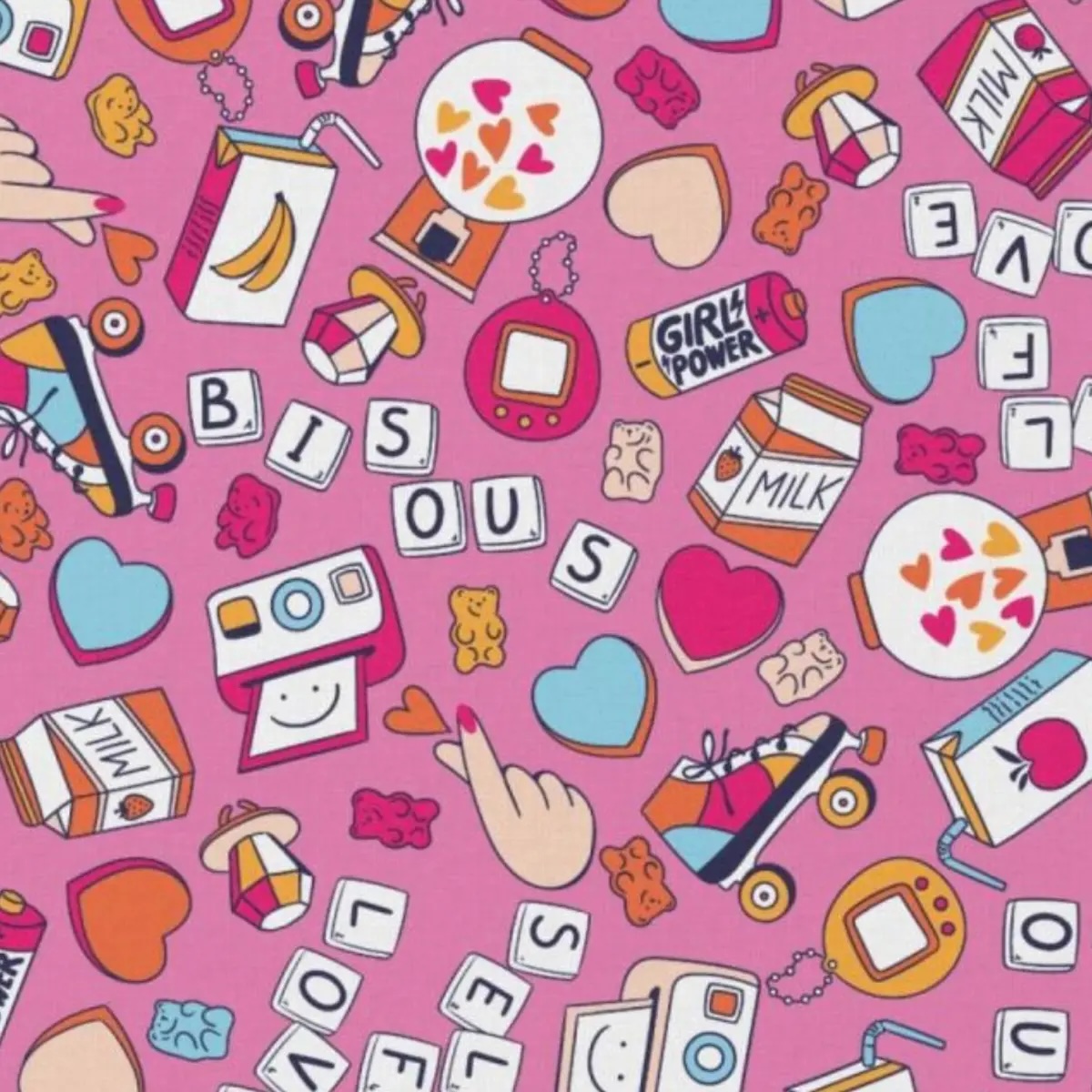 tissu self love rose